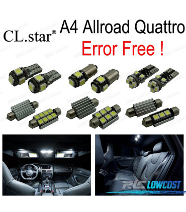 KIT 19 AMPOULES LED INTÉRIEUR POUR AUDI A4 ALLROAD QUATTRO 2009-2015