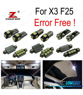 KIT 21 AMPOULES LED INTÉRIEUR BMW X3 F25 11-17