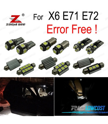 KIT 20 AMPOULES LED INTÉRIEUR POUR BMW X6 E71 E72 M 2008 -2014