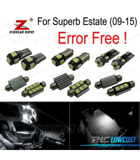 KIT 22 AMPOULES LED INTÉRIEUR POUR SKODA OCTAVIA MK 2 MKII Bienes 3T5 2009-2015
