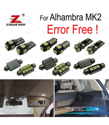 KIT 21 AMPOULES LED INTÉRIEUR SEAT ALHAMBRA II MK2 710 711 11-17