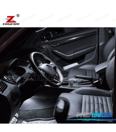 KIT 16 AMPOULES LED INTÉRIEUR POUR SKODA OCTAVIA 3 MK3 MKIII 5E3 BERLINE RS 2013+