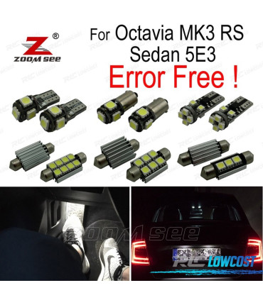KIT 16 AMPOULES LED INTÉRIEUR SKODA OCTAVIA 3 MK3 MKIII 5E3 BERLINE RS 13-20