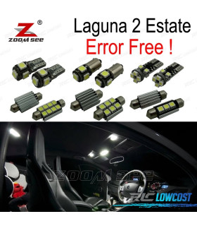 KIT 18 AMPOULES LED INTÉRIEUR POUR RENAULT LAGUNA TOURER II 2 MK2 2001-2007