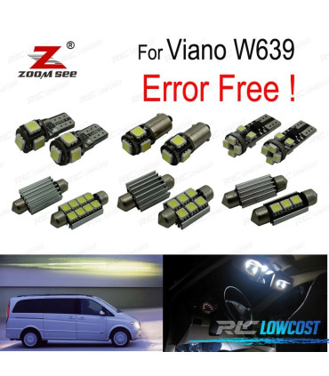 KIT 19 AMPOULES D'INTERIEUR A LED POUR MERCEDES CLASSE ML W164 ML320 ML350 ML420 ML450 ML500 ML63 AMG 06-11