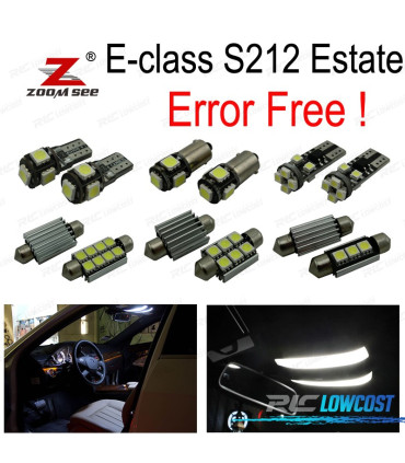 KIT 26 AMPOULES LED INTÉRIEUR POUR MERCEDES CLASSE E S212 BREAK WAGON E200 E250 E300 E350 E400 e500 E550 E63 AMG 10