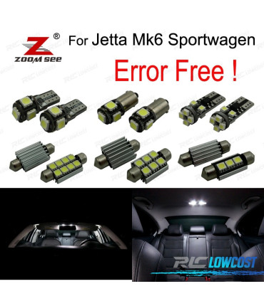KIT 13 AMPOULES LED INTÉRIEUR POUR VOLKSWAGEN VW JETTA6 MK6 MK VI SPORTWAGEN 10-14