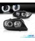 PHARES BMW E90 E91 05-08 ANGEL EYES LED 3D FOND NOIR
