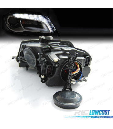 PHARES AUDI A3 8P 08-12 DAYLIGHT TRU DRL FOND NOIR