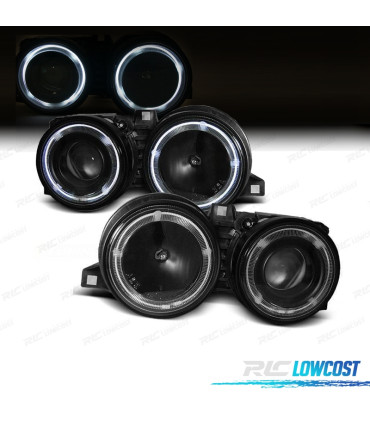 PHARES BMW E30 82-94 ANGEL EYES FUMÉ