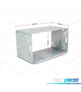 FACADE AUTORADIO 2DIN MÉTALLIQUE UNIVERSEL