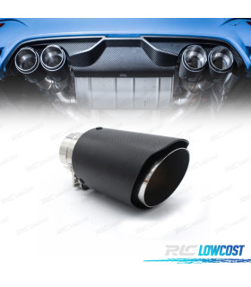 COLLE ÉCHAPPEMENT CARBONE UNIVERSEL TYPE AKRAPOVIC 76MM