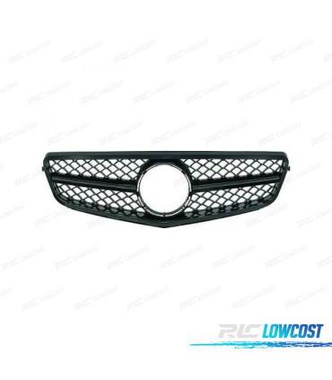 CALANDRE MERCEDES W204 11-14 LOOK AMG C63 NOIR BRILLANT