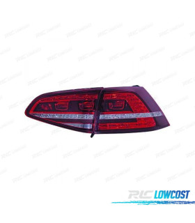 FEUX ARRIÈRE VOLKSWAGEN VW GOLF 7 LIMOUSINE 12-17 LED ROUGE FUMÉ