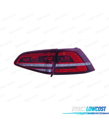 FEUX ARRIÈRE VOLKSWAGEN VW GOLF 7 LIMOUSINE 12-17 LED ROUGE FUMÉ