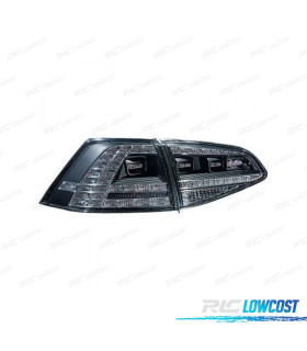 FEUX ARRIÈRE VOLKSWAGEN VW GOLF 7 BERLINE 12-17 LED NOIR