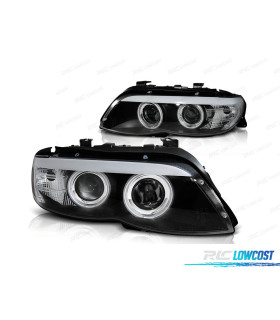 PHARES BMW X5 E53 03-06 ANGEL EYES CCFL NOIR