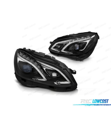 PHARES POUR MERCEDES W212 13-16 TRU DRL NOIR