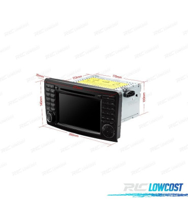 AUTORADIO GPS ANDROID 12 POUR MERCEDES ML W164 GL X164