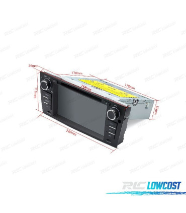 AUTORADIO GPS ANDROID 13 POUR BMW SÉRIE 3 E90 E91 E92 E93 05-10