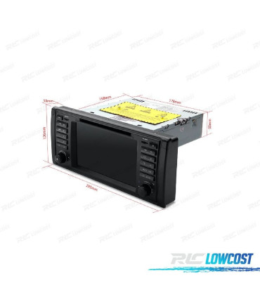 AUTORADIO GPS ANDROID 10 POUR BMW SÉRIE 5 E39 97-03 7"