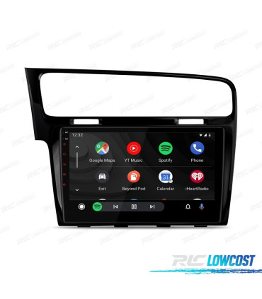 AUTORADIO GPS 10" TACTILE POUR VOLKSWAGEN VW GOLF VII ANDROID 12 HDMI CANBUS BLUETOOTH FULL RCA