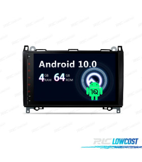 AUTORADIO GPS ANDROID 10 64GB POUR MERCEDES A 04-12 B 05-11 VITO VIANO 06-14 SPRINTER 06-12
