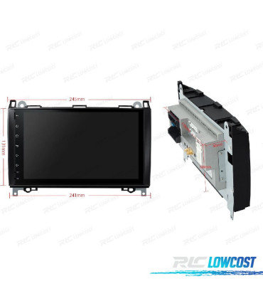 AUTORADIO GPS ANDROID 10 64GB POUR MERCEDES A 04-12 B 05-11 VITO VIANO 06-14 SPRINTER 06-12