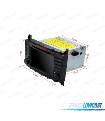 AUTORADIO GPS ANDROID 10 POUR MERCEDES W203 04-07 W209 04-06 W463 06-08