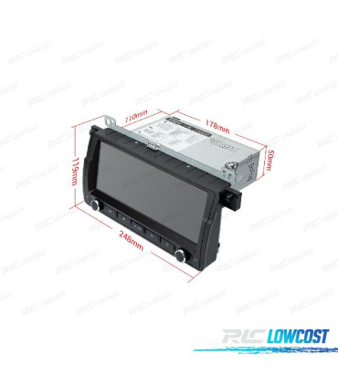 AUTORADIO GPS ANDROID 13 BMW E46 98-06 HDMI