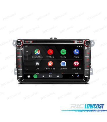 AUTORADIO GPS ANDROID 12 DVD MULTIMEDIA VW, POUR SEAT, SKODA