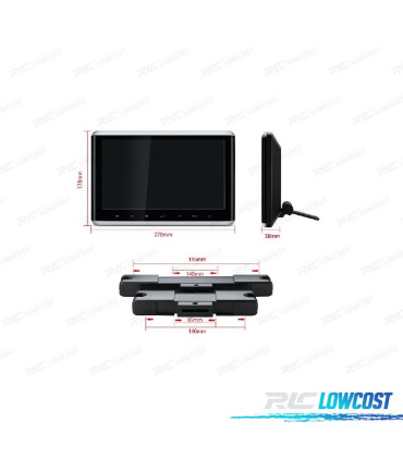 ÉCRAN APPUI-TÊTE MULTIMÉDIA HD DE 10,2 "