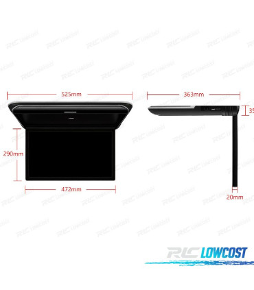 ECRAN DE TOIT FULL HD DE 19,5 "