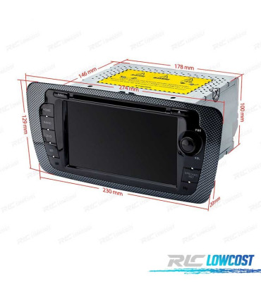 AUTORADIO GPS LCD TACTILE 7" POUR SEAT IBIZA 6J MK4 ANDROID 11 Y CARPLAY