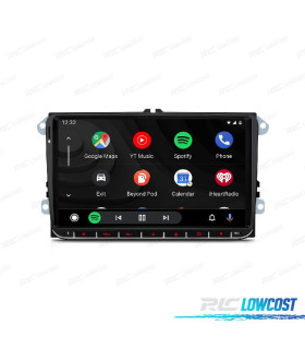 AUTORADIO 9" GPS ANDROID 14 VOLKSWAGEN VW POUR SKODA SEAT