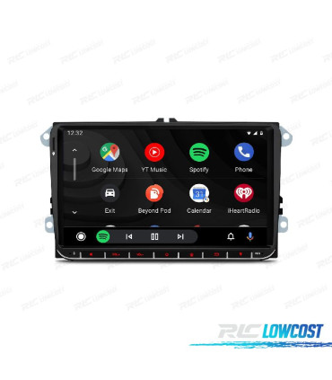 AUTORADIO 9" GPS ANDROID 14 VOLKSWAGEN VW POUR SKODA SEAT