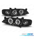 PHARES POUR OPEL VECTRA B 96-98 ANGEL EYES FOND NOIR