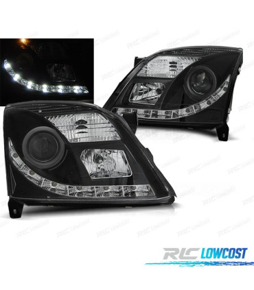 PHARES OPEL VECTRA C 02-05 LED DRL FOND NOIR