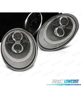 PHARES POUR PORSCHE CARRERA 997 04-09 ANGEL'S EYES XENON FOND GRIS CLAIR