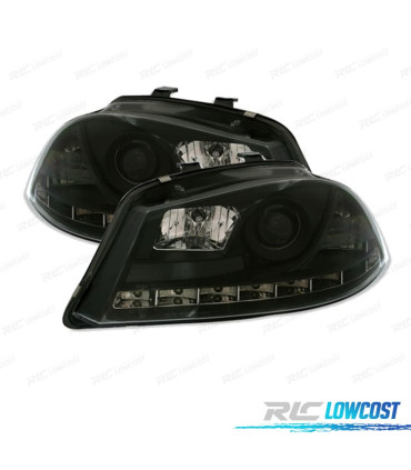 PHARES SEAT IBIZA CORDOBA 6L 02-08 DAYLIGHT LED FOND NOIR