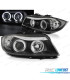 PHARES BMW E90 E91 05-08 ANGEL EYES CCFL FOND NOIR