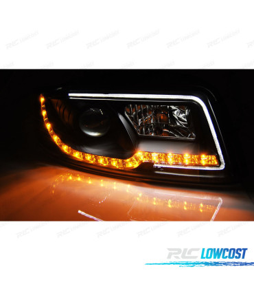 PHARES AUDI A4 00-04 LED TUBES LUMIÈRE NOIRS