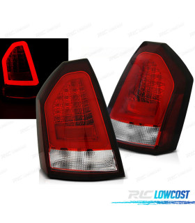 FEUX ARRIÈRE POUR CHRYSLER 300C 05-08 TUBE LED ROUGE TRANSPARENT