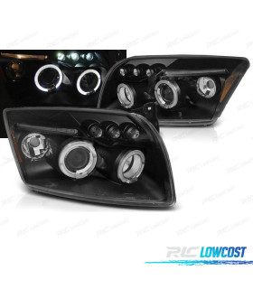 PHARES POUR DODGE CALIBER 06-12 ANGEL EYES LED NOIR