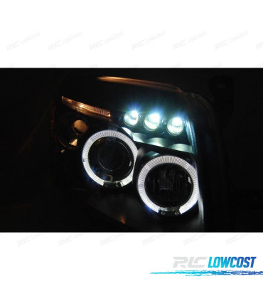 PHARES POUR DODGE CALIBER 06-12 ANGEL EYES LED NOIR