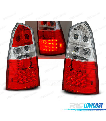 FEUX ARRIÈRE POUR FORD FOCUS MK1 98-04 TOURNIER LED ROUGE TRANSPARENT