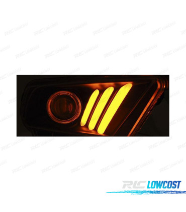PHARES FORD MUSTANG 10-13 LED DYNAMIQUES NOIR