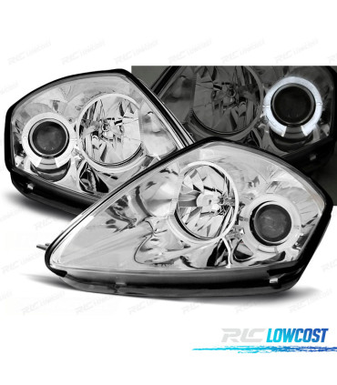 PHARES POUR MITSUBISHI ECLIPSE 00-05 ANGEL EYES CHROMÉ