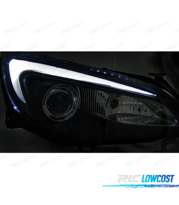 PHARES POUR OPEL ASTRA J 10-15 TUBE LED NOIR
