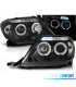 PHARES POUR TOYOTA HILUX 05-11 ANGEL EYES LED NOIR